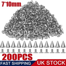 200x Silver Metal Studs Rivet