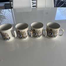 Queen Elizabeth II - 1977 Silver Jubilee Royal commemorative mugs x 4