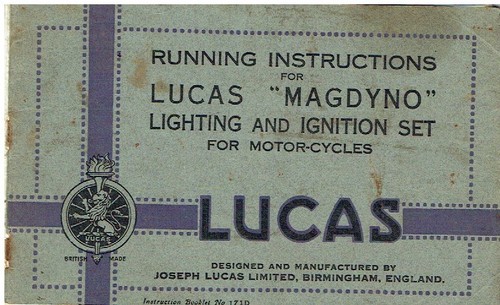Lucas motorcycle magdyno - lucas,