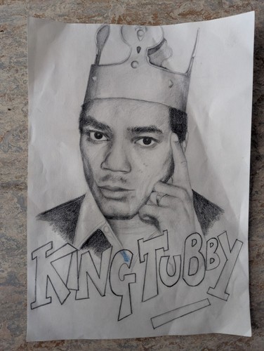 Original pencil drawing king - original,