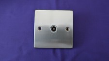 CED  Brushed/Satin Chrome TV Socket