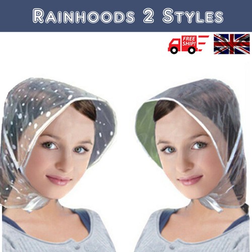 Rain hat clear polka dot - -,