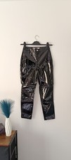 High waist vinyl trousers size