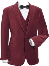 Mens Velvet Smoking Jacket Blazer Burgundy Red Tuxedo Formal Evening Wine Men