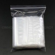 GRIP SEAL BAGS ZIP LOCK PLAIN CLEAR RESEALABLE POLY BAGS FOOD SAFE REUSABLE