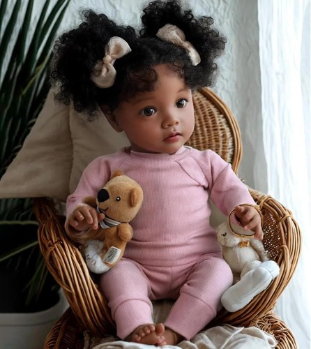 Black reborn baby - 20",
