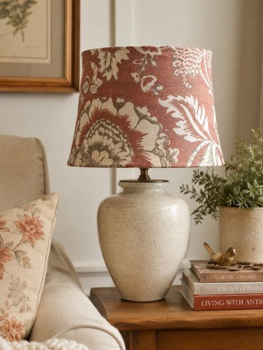 Vintage inspired floral lamp - vintage,