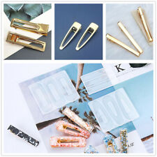 24pcsHair Clip + 3pcs Silicone Resin Molds DIY Hair Pin Jewelry Pendant Making