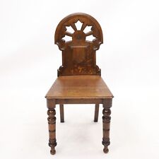 Carved Antique William IV Hall/Bedroom Chair Quartersawn Oak  FREE Delivery
