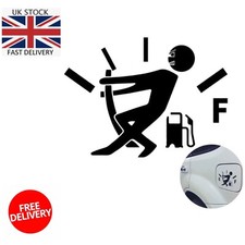 Funny Car Sticker Empty Fuel Gauge Tuning  Bumper Decal Vinyl Holographic White