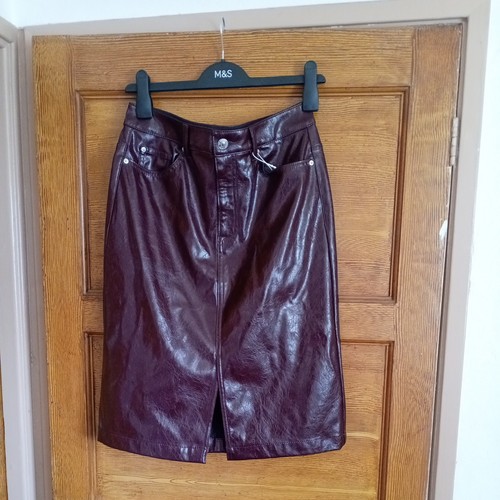 Oxblood colour faux - m&s,