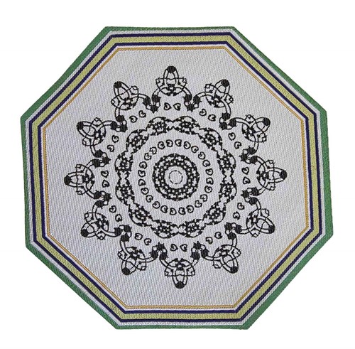 Dolls house octagonal rug - house,