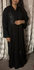 Black Dubai Abaya Muslim Women Modest Dress Islamic Clothing. Size 56
