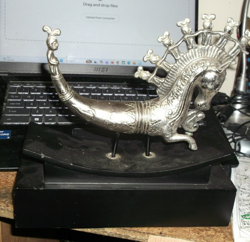 Vintage hippocampus figure on - vintage,