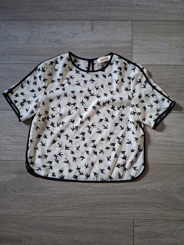 Louche white black bird - louche, &