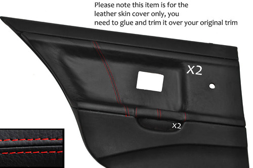 Red stitch rear - red,