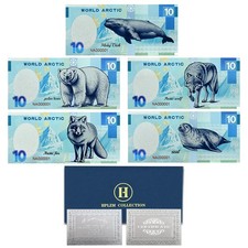 5 Pc/set Arctic Animals Silver