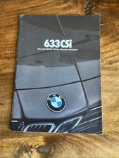 1981 BMW 633 CSi Sales Brochure