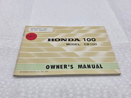 Honda 100 cb100 owner - honda,