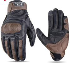 Leather motorcycle gloves men - leather,