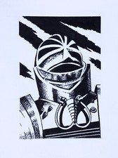 DOCTOR WHO ORIGINAL ARTWORK BLACKPOOL EXHIBITION BOOK INK DRAWING GIANT ROBOT!