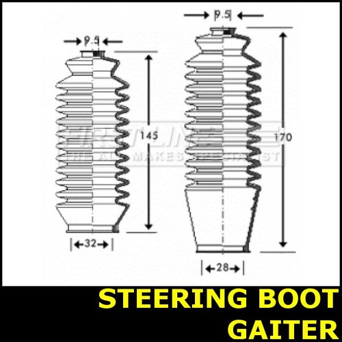 Steering boot gaiter fits - boot,
