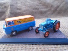 One off 1:43 scale Fordson Power Major tractor & service van on display plinth