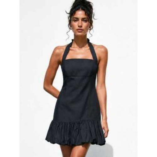 Zara halter bubble hem mini - bubble,