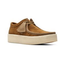 BNIB Clarks Originals WALLABEE CUP Tan Corduroy Mens Shoes Size UK 10 1/2G