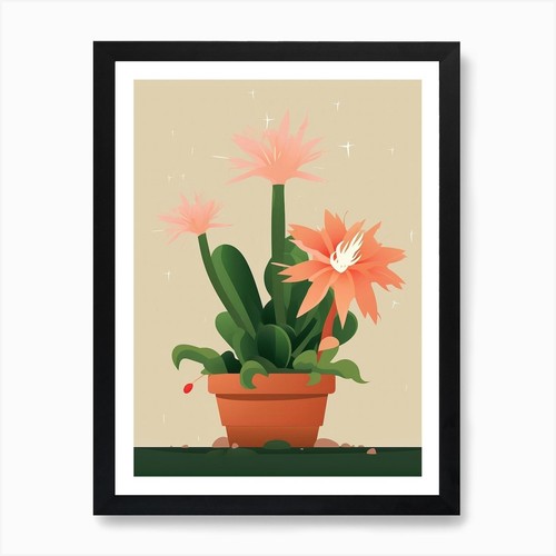 Easter cactus illustration - easter,