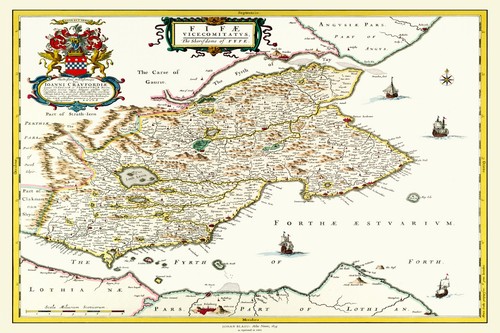 Old map fife 1648 - map,