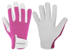 Leather Gardening Gloves Ladies Men Thorn Proof Garden Work Short Gloves UK