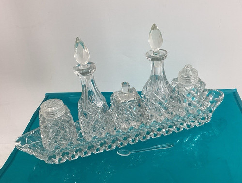 Vintage cut glass - , set