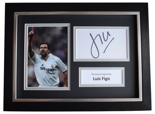 Luis figo signed framed - figo, a4
