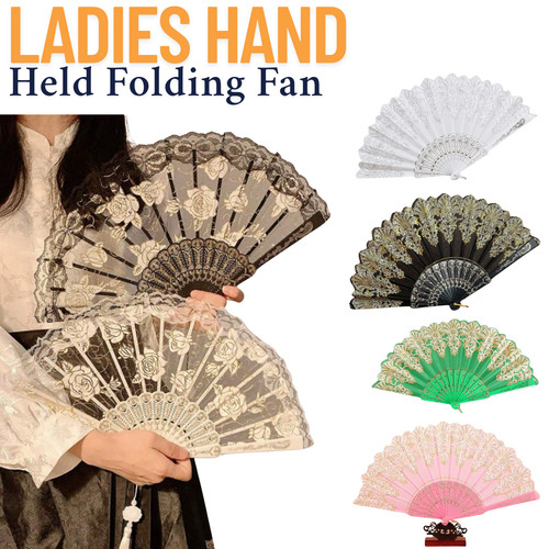 Ladies folding hand fan - folding,