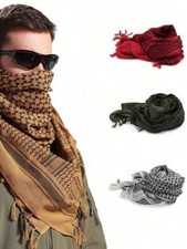 1pc Soft Cotton Shemagh Scarf Arab Keffiyeh Military Desert Wrap Multicolor UK