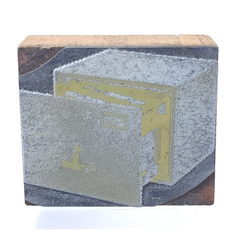 Vtg letterpress printing block - letterpress,