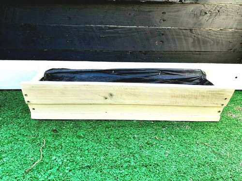 Wooden planter trough planting - wooden,