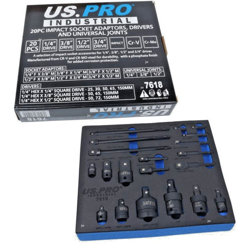 20pc impact socket adaptor set - 20pc,