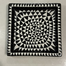 Stig Lindberg Gustavsberg Sweden 'Domino' Ceramic Tray 5,1x5,1 inches /15x15cm