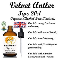 Velvet Deer Antler Tips potent extract 20:1-ALCOHOL FREE Certified UK Herbalist