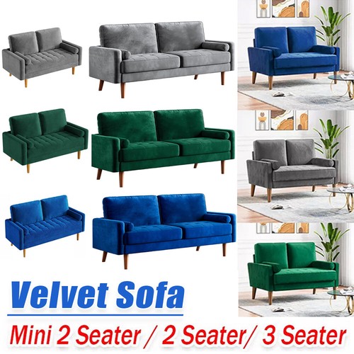 Seater velvet sofa - seater,