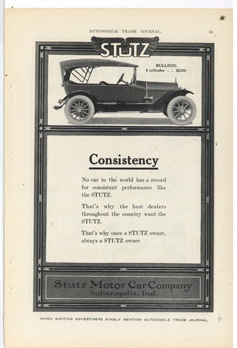 1915 stutz motor car - car, ad