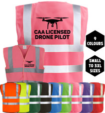 CAA Licensed DRONE PILOT Operator Quadcopter UAV Hi-Vis Safety Vest Waistcoat