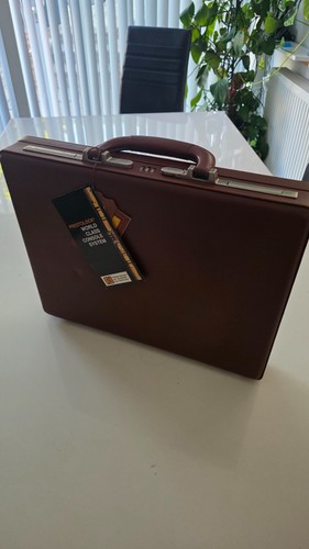 Leather attache brief - brief, case