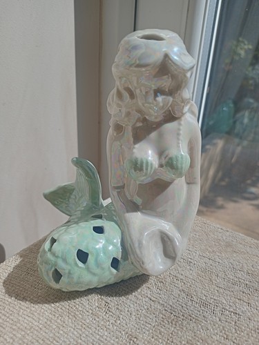 Mermaid figure lustreware - figure,
