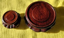 Matching Hardwood Display Stands For Vase or Small Ornament