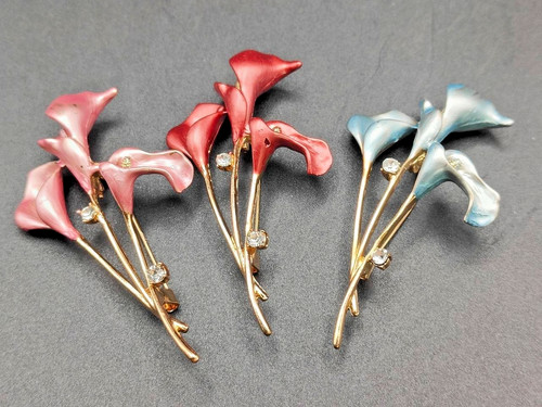 Orchid flower brooch - orchid, pin
