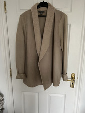 Primark Cream Waterfall Cardigan With Faux Fur Size XL