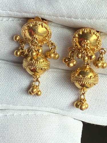 22ct solid gold drop - drop, earrings